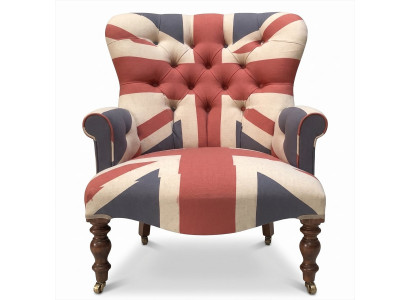 Union Jack Sessel British Vintage Retro Knopfheftung Rollen Design