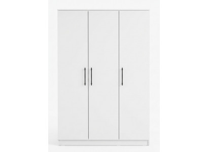 Weißer 3-türiger Kleiderschrank Holzschrank modern Schlafzimmermöbel
