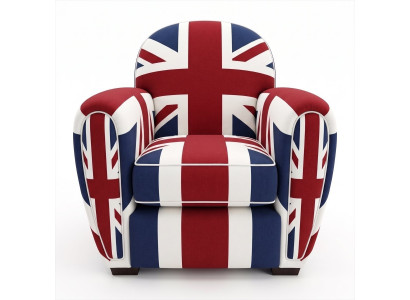 Sessel Union Jack Polstersessel British Vintage Retro Pop Art Komfort