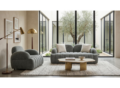 Grünes Sofa-Set Sofas modern Stoffsofas Wohnzimmergarnitur