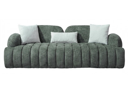 Grünes weiches 3-Sitzer-Sofa Stoffsofa modern Wohnzimmer Premium