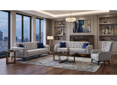 Graues Sofa-Set Sofas Stoffsofas Design-Sofas Wohnzimmer