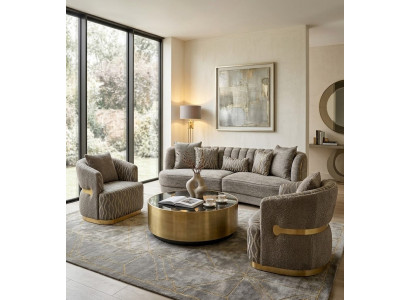 Komfortables Wohnzimmer-Set mit 4+1+1-Sitzer für gemütliche Räume