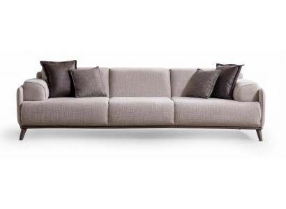 Sofa 3 Sitzer Modern Beige Edel Luxus Design Polstersofa
