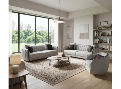 Sofa Set Sofa Sessel Hochwertig Modern Gepolstert Zeitlos