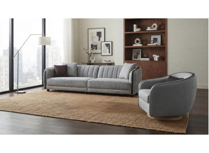 Sofa Set 3-Sitzer Sofa Sessel Hochwertig Modern Gepolstert Zeitlos