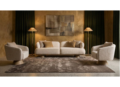 Design Sofagarnitur 3+1+1 Beige Modern Couchgarnitur 3er Sofa Sesse