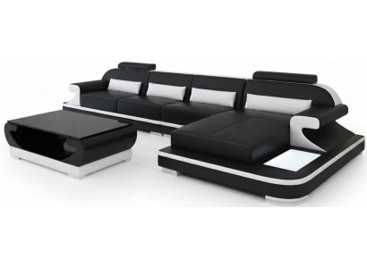 Modernes Schwarzes Ecksofa L Form Wohnzimmer Wohnlandschaft Luxus