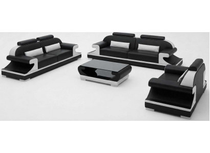 Moderne Wohnzimmer Garnitur Schwarz Sofa Set Premium Luxus Stil