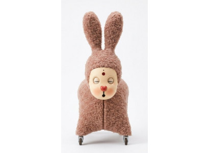 Kinder Sessel Hase AI Interaktiv Bouclé Rollen Tierdesign Beige Modern