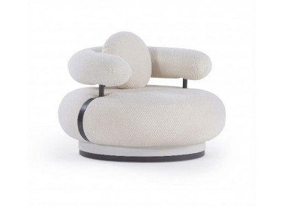 Modernes Design Sessel Boucle Beige Polstersessel Wohnzimmer Sessel