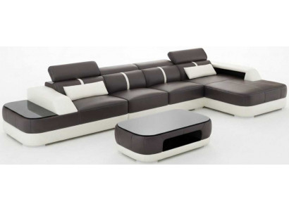 Luxus Graue Wohnlandschaft L Form Ecksofa Couchtisch Design Modern Stil