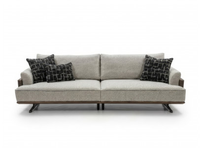 Sofa Modern Grau Bequem Couch 4-Sitzer Polstersofa Wohnzimmer