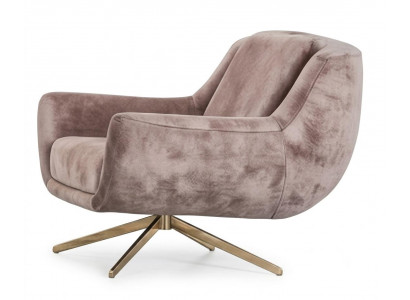 Sessel Modern Rosa Elegant Raffiniert Weich Samtartig Luxuriös Bequem