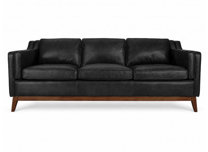 Schwarze Ledercouch Designer Ledersofa Wohnzimmer Polstercouch
