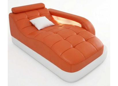 Moderne Orange Chaiselongue Relaxsessel Polstermöbel Wohnzimmer Luxus