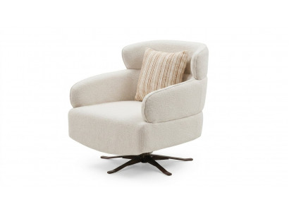 Modernes Sessel Polstersessel TV Sessel Lounge Sessel Beige Stoff Neu