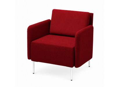 Modernes Sessel Braun Kunstleder Metall Loungesessel Polstermöbel