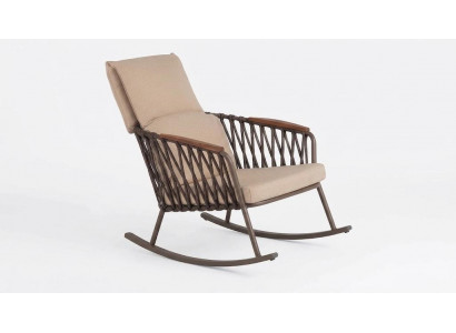 Schaukelstuhl bequem praktisch weich schön modern beige