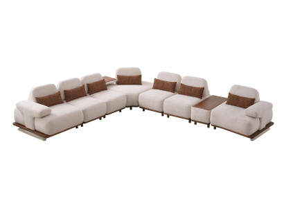 Premium Eckcouch L Form Weiß Modern XXL Wohnlandschaft Polstersofa