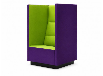 Sessel Stoff Lila Grün Zweifarbig Hochlehner Modern Elegant Bequem