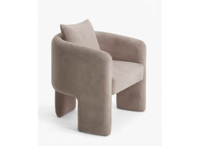 Loungesessel Beige Modern Polstersessel Designer Sessel Elegant Stoff