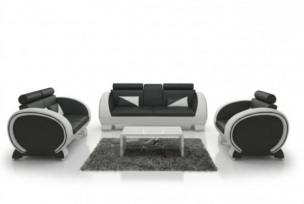 Ledersofa Ledersofa Designersofa Garnitur 3+1 Couch Polstergarnitur Polster Sofa