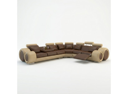 Eis ausgezeichnet grouss L-fërmeg Designersofa fir stilvoll ze liewen.