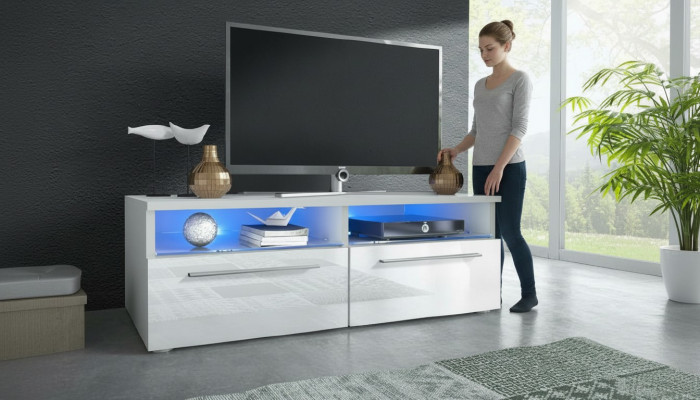 TV LED RTV Lowboard Fernseh-Sideboard Wand Héichglanz TV Ständer