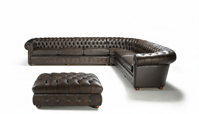 Klassesch Ecksofa Eckcouch Couch Sofa Polster Lieder Sëtz Chesterfield Garnitur