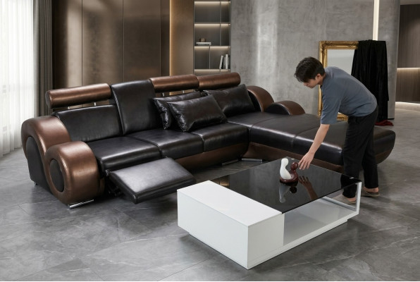 Elegant Designer Eckcanapé Berlin II Liederdivan Eckdivan Canapé Canapé