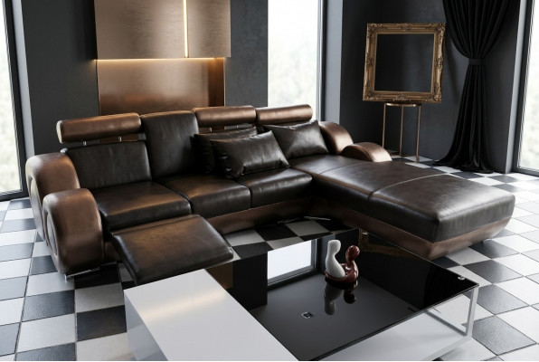 Elegant Designer Eckcanapé Berlin II Liederdivan Eckdivan Canapé Canapé