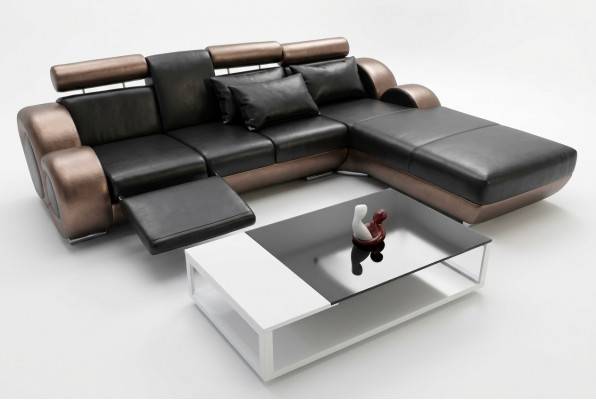 Elegant Designer Eckcanapé Berlin II Liederdivan Eckdivan Canapé Canapé