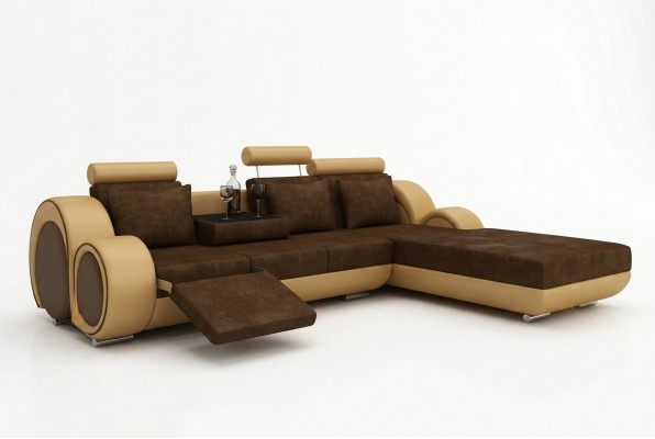 Ecksofa Sofa Canapé Polster Wunnlandschaft Lieder Eck Canapéen Garnitur Nei Madrid II