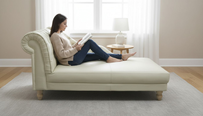 NAPOLEON Chesterfield Chaiselounge Léng Couch Canapé Ledercouch Textil
