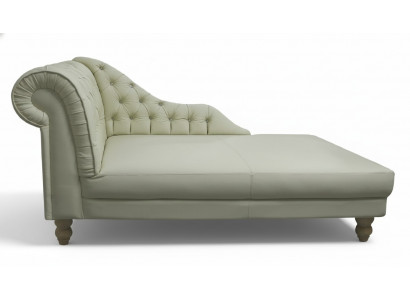 NAPOLEON Chesterfield Chaiselounge Léng Couch Canapé Ledercouch Textil