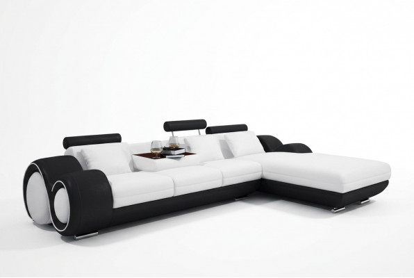 edersofa Canapé U-Form Wunnlandschaft Ecksofa Garnitur Design Modern