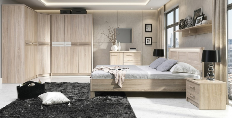 Komplett Bett Kleederschaf Schlofkummer Set Schaf Bett Kommode - Cremona 3
