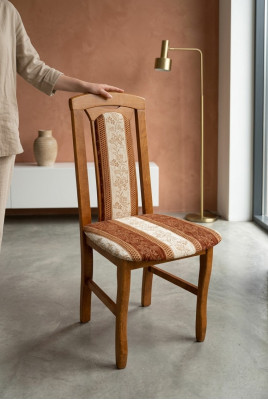 Massivholz Stull Iesszëmmerstull Designer Textil Stull Still Iesszëmmerstill K34