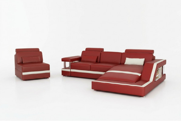 LEDERSOFA XXL LEDER GARNITUR WINKELSOFA POLSTER WOONLANDSCHAFT GARNITUR L FORM HH4