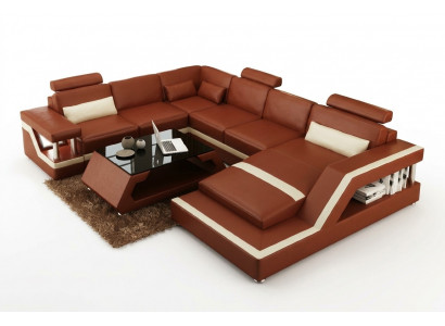 Wunnlandschaft Grouss Modern Liederfotell Canapé Patentéiert Designer Fotell HAMBURG XXL