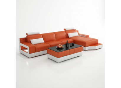 Canapé-Ecktextil Stoff Lieder Polster Canapéen Sofa Canapé Garnitur Wunnlandschaft ULM