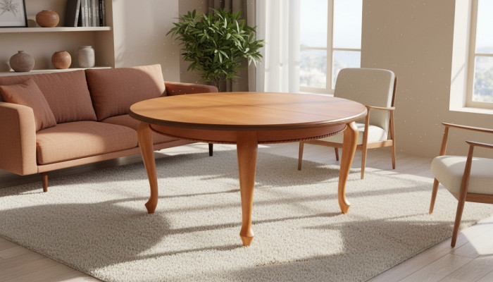 Iessdësch Holz Ronn Ronn Dëscher Iesszëmmer 150x150 cm / 200x150 cm Ronnen Dësch