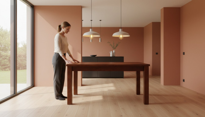 Holzbriet Iessdësch Holz Dëscher Dëscher Iesszëmmer Nei 90 cm x 170 cm