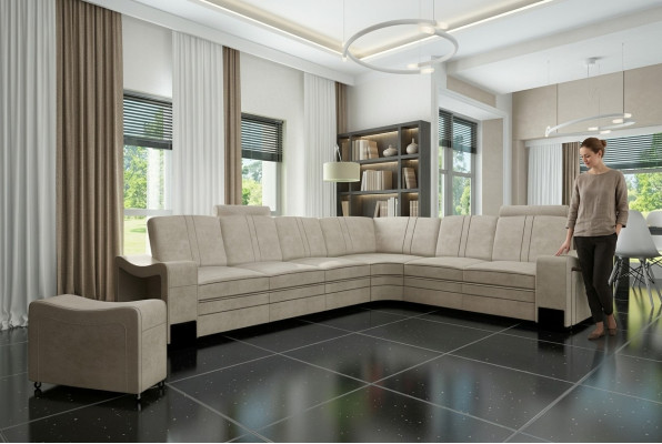 Stoffcanapé Textil Polster Eckcanapé Canapé Sofa Ecksofa Wunnlandschaft