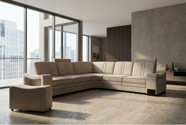 Stoffcanapé Textil Polster Eckcanapé Canapé Sofa Ecksofa Wunnlandschaft