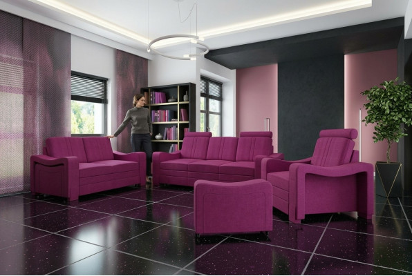 Canapé-Set Textil Polster Canapé Sofa Garnitur Stoffsëfa 3+2+1 Wunnlandschaft