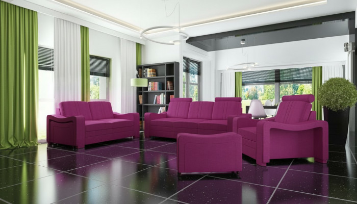 Canapé-Set Textil Polster Canapé Sofa Garnitur Stoffsëfa 3+2+1 Wunnlandschaft