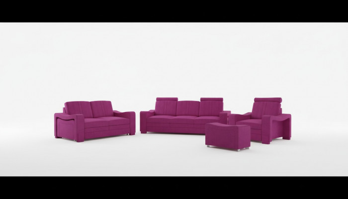 Canapé-Set Textil Polster Canapé Sofa Garnitur Stoffsëfa 3+2+1 Wunnlandschaft