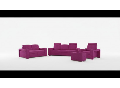 Canapé-Set Textil Polster Canapé Sofa Garnitur Stoffsëfa 3+2+1 Wunnlandschaft